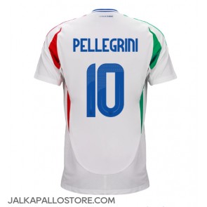 Italia Lorenzo Pellegrini #10 Vieraspaita EM-Kisat 2024 Lyhythihainen